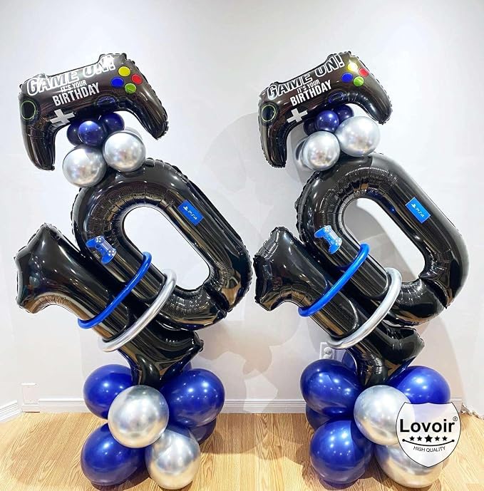 Black 15 Number Balloons, 40 Inch Giant Number 15 Balloons Foil Mylar Helium - Image 5