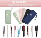 Hot Tools Organizer Heat Resistant Mat Case Hair Tools Holder Travel Bag Portable Hair Styling Tools Cover Pouch for Curling Iron,Flat Iron,Hair Straightener (Sage Green)