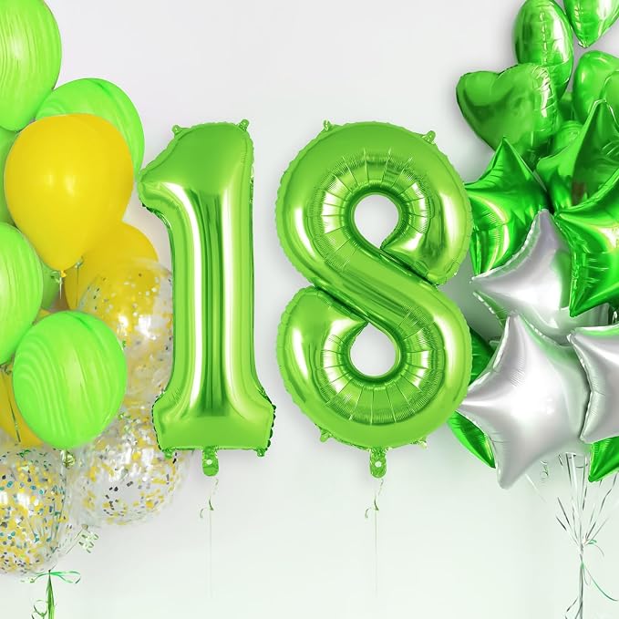 Green Number 1 Balloon 40 Inch, Big Large Foil Helium Number Balloons, Jumbo - Image 4