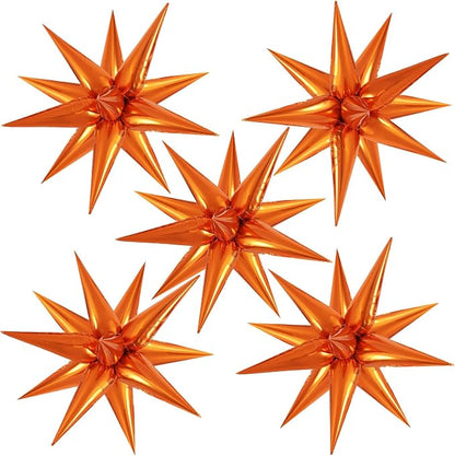 60 Pcs Star Balloons Explosion 12 Point Foil Cone Balloons Magic Balloon Large by TOTAFAM