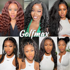 GOLFMAX 32 Inch Kinky Straight Lace Front Wigs Human Hair Yaki Straight Human Hair Wigs For Black Women 13x4 Transparent HD Lace Frontal Wig Pre Plucked With Baby Hair