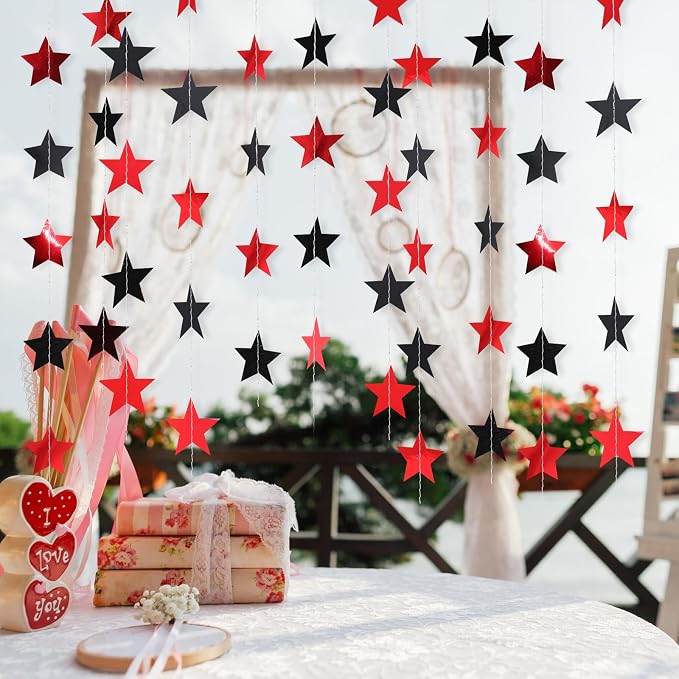 Patelai Glitter Star Garland Banner 2026 Graduation Decor 130 Feet Star Hanging - Image 4