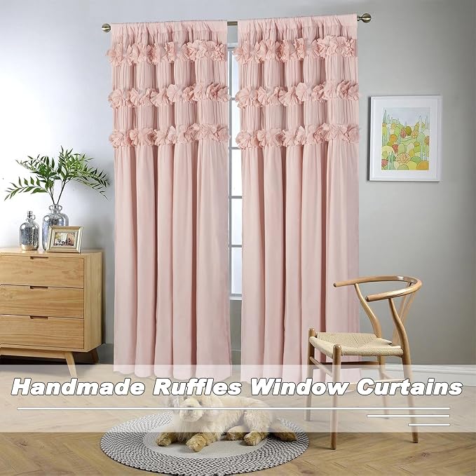 Peach Pink Blackout Curtains - Image 8