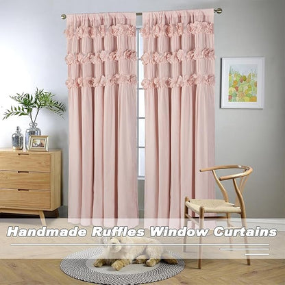 Room Darkening & Soundproof Window Curtain 52"Wx96"L | Luxurious Peach Pink - Image 8