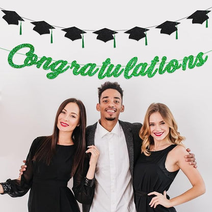 Congratulations Banner Pre-Strung Grad Cap Banner Graduation Decorations 2026 2 - Image 7
