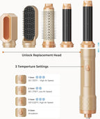 5 in 1 Blow Dryer Brush Set, Hot Air Styler Negative Ion Air Curling Wrap Air Curler, Round Brush Blow Dryer Curling Iron Hair Styling Tools Gift for Dry,Volumize, Straight,Curl,100-120V