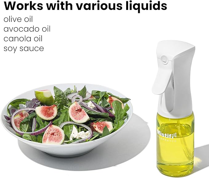 Mistifi Eco-Friendly Oil Sprayer – Durable Glass Bottle for Cooking, BBQ, and Grilling Mist Spray Bottle for Air Fryer, Olive Oil, Avocado Oil, Healthy Nonstick Frying(PS631)