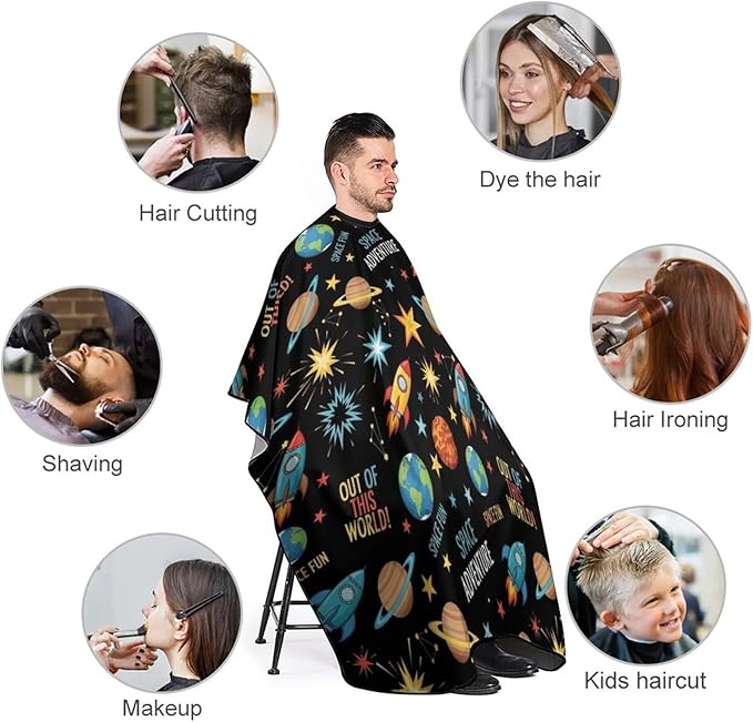Hairdresser Cape with Neck Clasp for Coloring/Perming/Styling