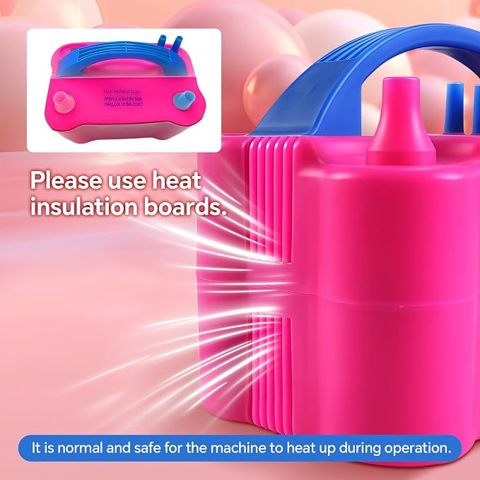 Electric Balloon Pump, 110V 600W Portable Dual Nozzles Balloon Pump, Air Pump - Image 7