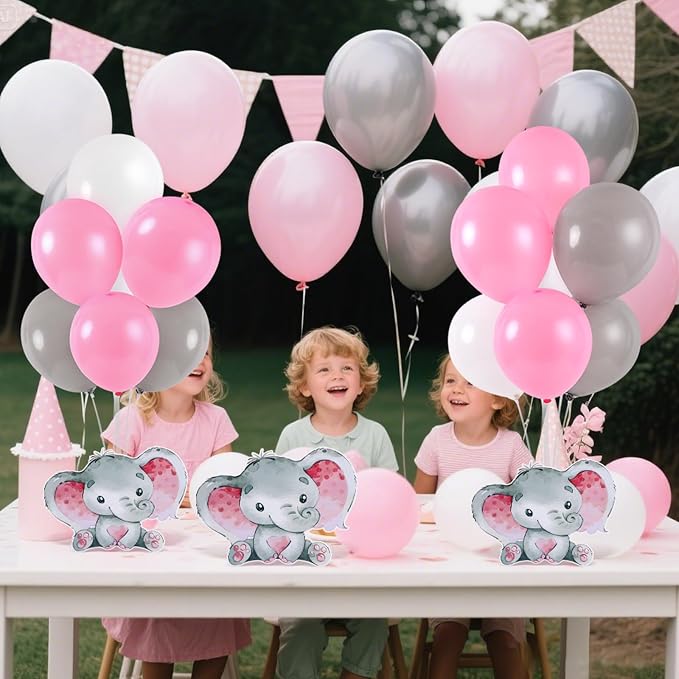 6 Sets Elephant Baby Shower Balloon Stand Kit - Image 6