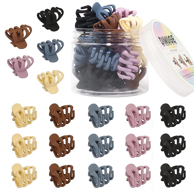 20 Count Hair Clip - Octopus Claw, 1.18 Inch, Candy-Color, for Women and Girls Fine Hair