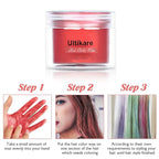 Temporary Hair Color for Kids, Ultikare Red Hair Dye Washable Natural Hair Wax Color Chalk Mud Cream DIY Hairstyle Clay For Dark Hair Halloween, Cosplay, Party, Christmas Gift Girls 3.4 Fl Oz