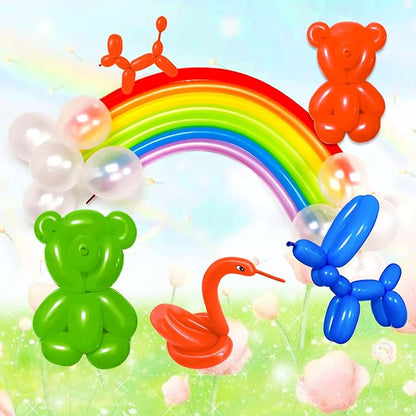 260 Long Balloons 100 Pack Red Twisting Animal Balloons Thickening Latex - Image 7