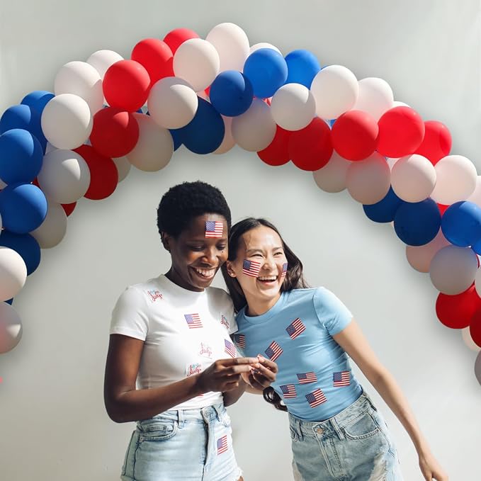 Red White and Blue Latex Balloons 100 Pack - Image 6