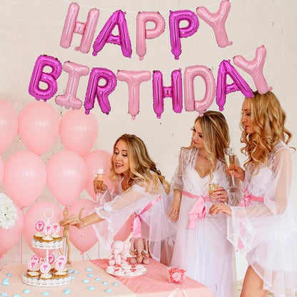 TONIFUL Happy Birthday Balloons Banner 16 Inch Mylar Foil Letters Birthday Sign - Image 4