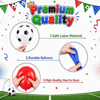 Soccer Balloons, Soccer Ball Latex Balloons, - Image 3
