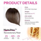 REECHO Clip in Hair Volumizer, 2PCS 6 inch Short Thick Clip in Hairpieces Adding Extra Volume Hair Extensions for Women (Dark Brown)