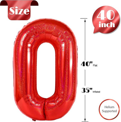 Laser Red 0 Balloon - Image 5