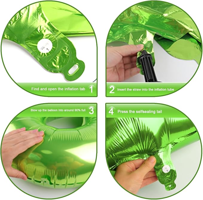Light Green Number 4 Balloon 40 inch, Birthday Party Balloons Decorations | - Image 2