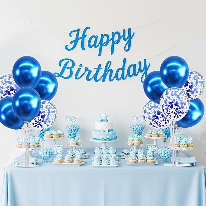 TONIFUL 4 Set Blue Balloon Stand Balloon Centerpieces - Image 6