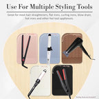 Vanity Accessories Heat Resistant Mat – Silicone Flat Iron & Curling Iron Holder, Non-Slip Vanity Mat & Hot Tool Mat for Home, Salon, or Travel Use