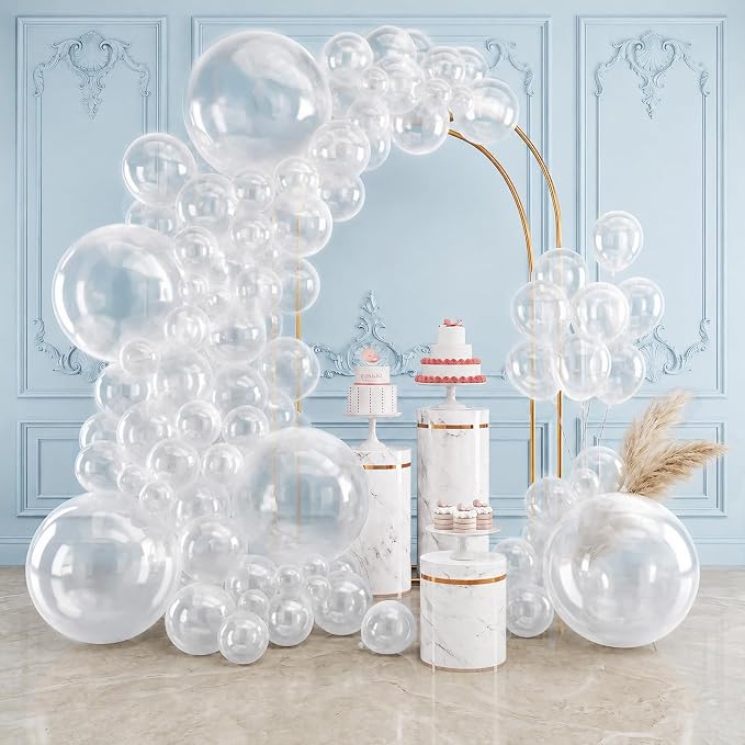 RUBFAC Clear Balloons 154pcs Different Sizes Balloon Arch Kit | Transparent by RUBFAC
