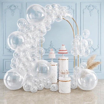 RUBFAC Clear Balloons 154pcs Different Sizes Balloon Arch Kit | Transparent by RUBFAC