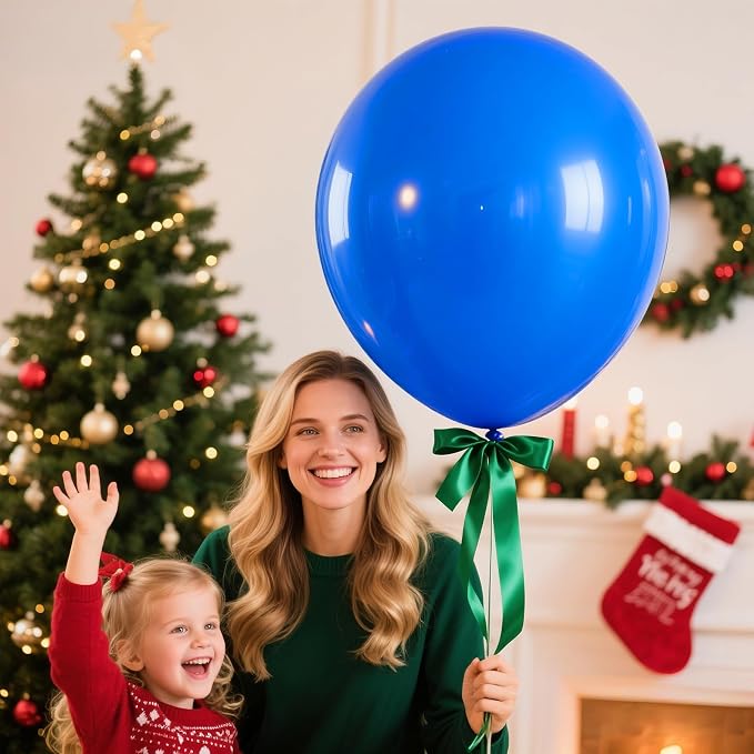 Blue Big Balloons 32pcs, 18 Inch Large Latex Giant Heavy Duty Balloons - Image 7
