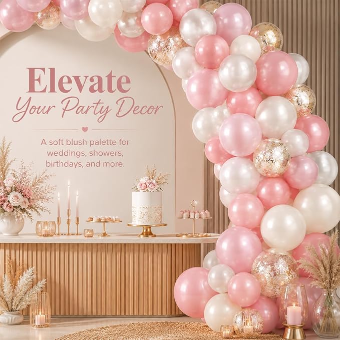 Biapian Pink And Gold Balloons - Image 7