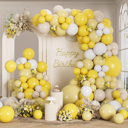 RainbowQ 165 Pcs Yellow Balloons Arch Kit Different Sizes Garland | Pastel by RainbowQParty