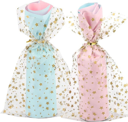 100 Pcs Star Printed 8"X 12" Gift Wrap Cello Cellophane Treat Bags Party Favor - Image 7