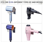 Hair Dryer Holder Wall Mounted, Hairdryer Holder for Bathroom, Blow Dryer Holder, Hair Tool Organizer for Hair Dryer Hanger Storage, Adhesive Blow Dryer Organizer (Silver)