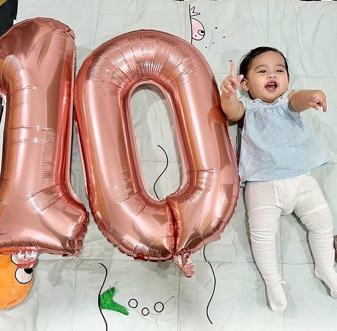 Rose Gold 0 Balloon - Image 2