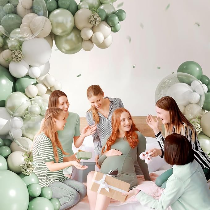 Sage Green Balloon Arch Kit for Bridal Shower Baby Shower Decorations | 108Pcs - Image 4