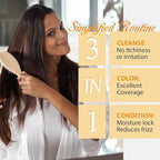 Light Brown Hair Dye Shampoo for Gray Hair - 3-in-1 Coloring & Conditioning Treatment, Natural Shampoo Dye Hair Color for Women & Men, Gentle Covers Gray Hair in Minutes, Champu Para Canas, 500ml
