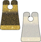 Non-Stick Beard Bib for Shaving, Black Gold Glitter Cheetah Leopard Print Shave Bib, Waterproof Hair Catcher with Suction Cups, Grooming Apron Men Husband