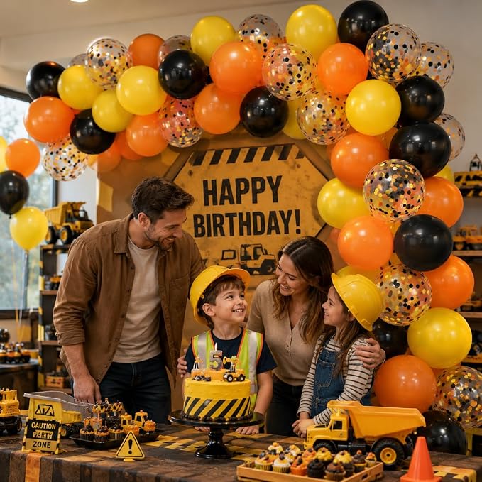 Construction Balloons, Truck Theme Latex Party Balloons - Image 4