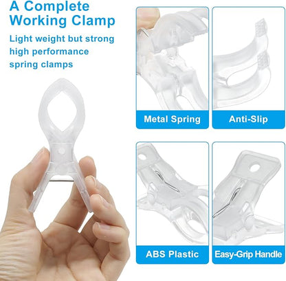 3.5 Inch Clear Plastic Spring Clamps, Transparent Clips - Image 3