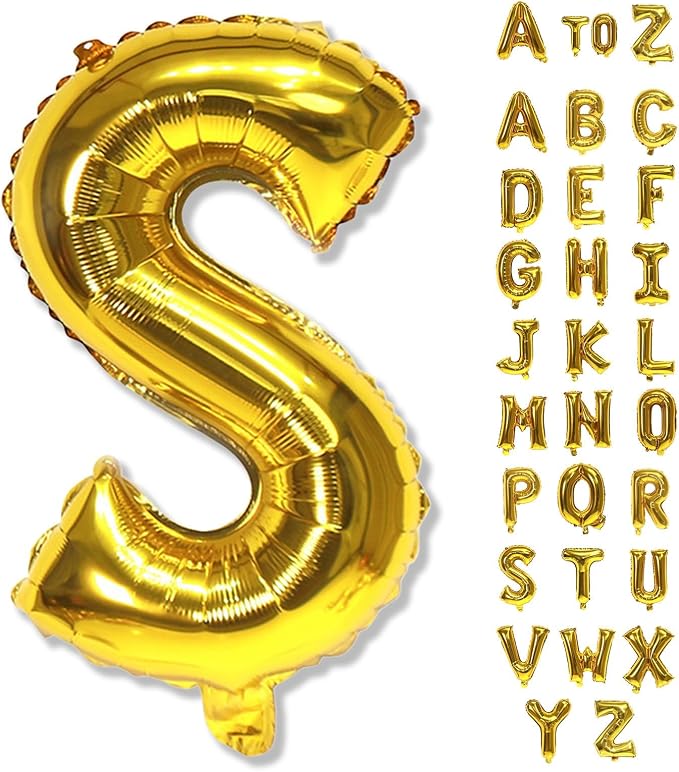 Giant S Alphabet Name Balloon, 40 Inch Helium Mylar Foil Word Balloons Letters by Lingqiang
