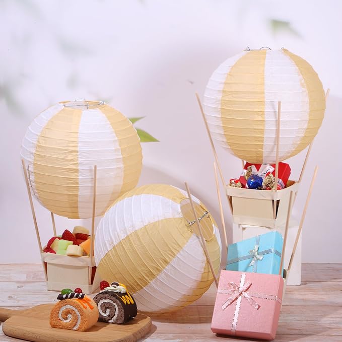 24 Set Hot Air Balloon Table Centerpieces Baby Shower Party Decoration Paper - Image 5