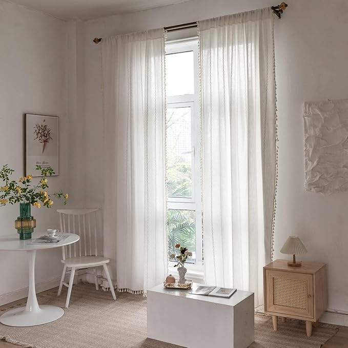 Boho Curtains Semi-Blackout 84 Inch 2 Panels - Image 3