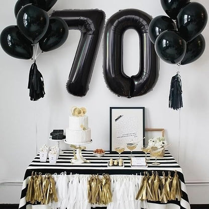Number Balloons Black Party Balloon - Image 5