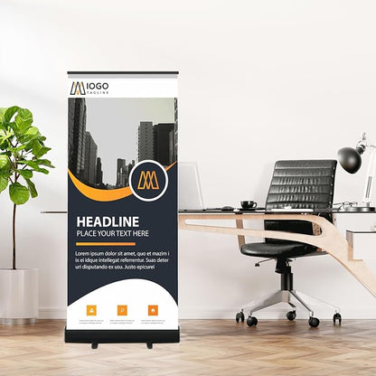 Personalized Custom Black Retractable Banner Aluminum Retractable Roll up - Image 5