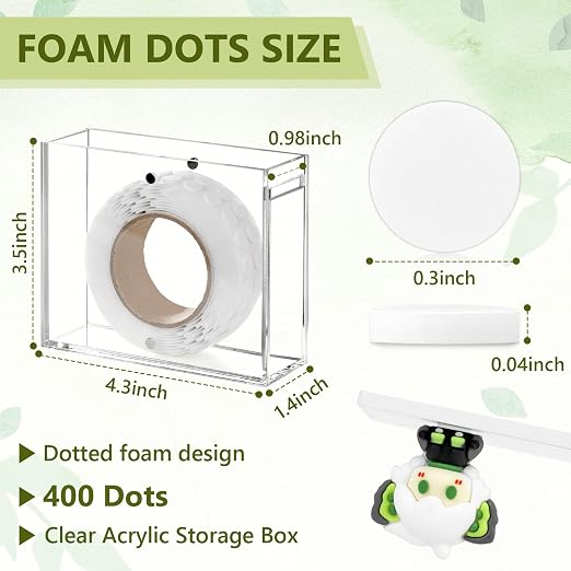 400 PCS 1mm Double Sided Foam Dots - Image 2