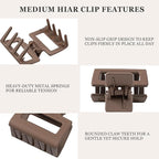 8 Pack Hair Clips for Women Medium Rectangle Hair Claws 4.6'' Flat Hair Barrettes for Women Thick/Thin Hair French Matte Styling Hair Accessories 2 Styles