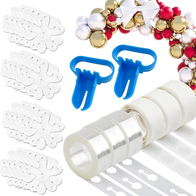 Balloon Arch Kit 20pcs Balloon Flower Clips & 2pcs Balloon Tying Tool & 49.2ft by MDOZQ