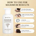 Hair Repair Conditioner for Damaged & Color Treated Hair – Argan Oil, Collagen & Citric Acid - Deep Moisture, Frizz Control, Shine Boost - Sulfate-Free, Paraben-Free, Silicone-Free, 400ml
