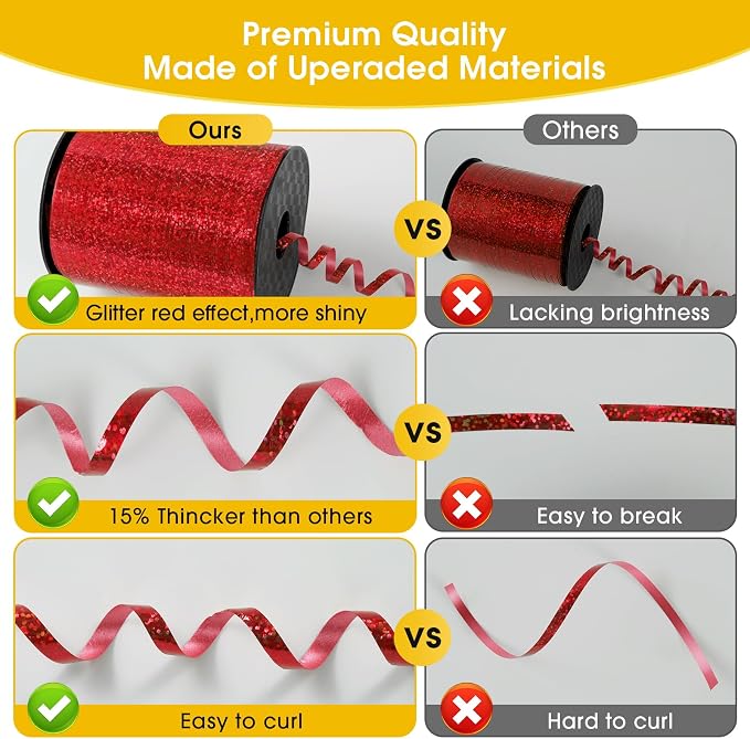 Red Curling Ribbon - Image 2