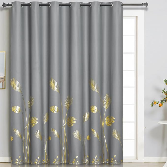 Sliding Glass Door Curtain 80W x 84L Inch Thermal Insulated Blackout Curtain 84 by ESTELARTEXTILER