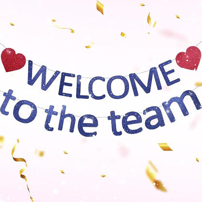 Pre-Strung Glitter Welcome to the Team Banner Welcome Banner Welcome Decorations by Unknown